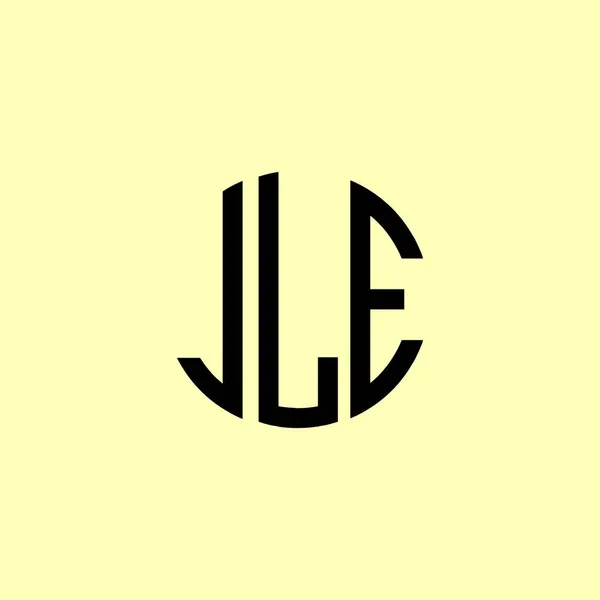 크리에이티브 레퍼런스 Jle Logo 출시하였다 회사나 브랜드 단계에 적합할 것입니다 — 스톡 벡터