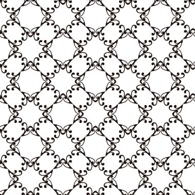 Süslü Stil Kusursuz Desen Tasarımı. Vektör illüstrasyonu