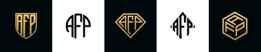 AFP logosu Bundle 'ı dizayn ediyor. Bu set Shield, Rounded, iki Diamond ve Hexgon stili içeriyordu.