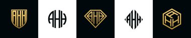 AHH logosu ilk harfleri Bundle dizayn eder. Bu set Shield, Rounded, iki Diamond ve Hexgon stili içeriyordu.