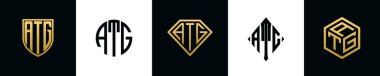 ATG logosu ilk harfleri Bundle dizayn eder. Bu set Shield, Rounded, iki Diamond ve Hexgon stili içeriyordu.