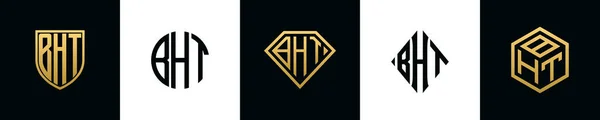 Bht 로고의 글자는 Bundle 디자인 세트는 다이아몬드와 스타일을 포함합니다 — 스톡 벡터