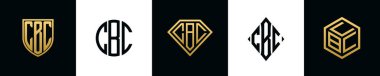 İlk harfler CBC logosu Bundle dizayn eder. Bu set Shield, Rounded, iki Diamond ve Hexgon stili içeriyordu.