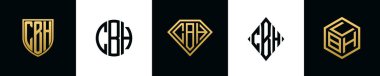 İlk harfler CBH logosu Bundle dizayn ediyor. Bu set Shield, Rounded, iki Diamond ve Hexgon stili içeriyordu.