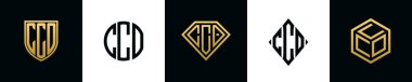İlk harfler CCO logosu Bundle dizayn eder. Bu set Shield, Rounded, iki Diamond ve Hexgon stili içeriyordu.