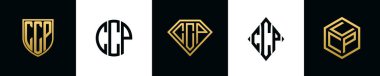 İlk harfler CCP logosu Bundle dizayn eder. Bu set Shield, Rounded, iki Diamond ve Hexgon stili içeriyordu.