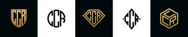İlk harfler CCR logosu Bundle dizayn eder. Bu set Shield, Rounded, iki Diamond ve Hexgon stili içeriyordu.