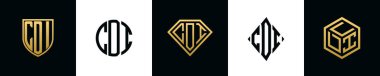 İlk harfler CDI logosu Bundle dizayn eder. Bu set Shield, Rounded, iki Diamond ve Hexgon stili içeriyordu.