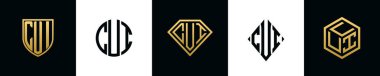 İlk harfler CUI logosu Bundle dizayn eder. Bu set Shield, Rounded, iki Diamond ve Hexgon stili içeriyordu.