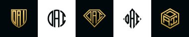 DAI logosu ilk harfleri Bundle dizayn eder. Bu set Shield, Rounded, iki Diamond ve Hexgon stili içeriyordu.