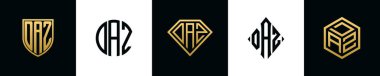 DAZ logosu ilk harfleri Bundle dizayn eder. Bu set Shield, Rounded, iki Diamond ve Hexgon stili içeriyordu.