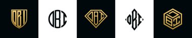 DBI logosu ilk harfleri Bundle dizayn eder. Bu set Shield, Rounded, iki Diamond ve Hexgon stili içeriyordu.