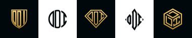 İlk harfler DDI logosu Bundle dizayn eder. Bu set Shield, Rounded, iki Diamond ve Hexgon stili içeriyordu.