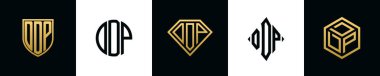İlk harfler DDP logosu Bundle dizayn eder. Bu set Shield, Rounded, iki Diamond ve Hexgon stili içeriyordu.