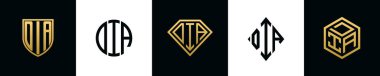 DIA logosu ilk harfleri Bundle dizayn eder. Bu set Shield, Rounded, iki Diamond ve Hexgon stili içeriyordu.