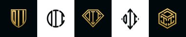 İlk harfler DII logosu Bundle dizayn eder. Bu set Shield, Rounded, iki Diamond ve Hexgon stili içeriyordu.