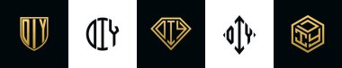 DIY logosu ilk harfleri Bundle dizayn eder. Bu set Shield, Rounded, iki Diamond ve Hexgon stili içeriyordu.