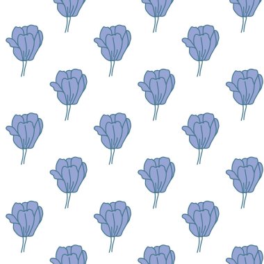 BlueBell Çiçeği Kusursuz Desen Tasarımı