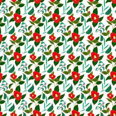 Dalsız Dal Desenli Kamelya Tasarımı