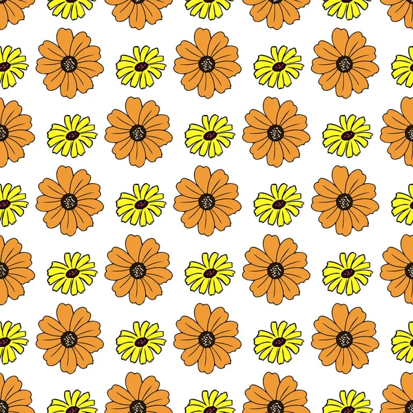 Чорні Очі Susan Flower Pattern Design — стоковий вектор