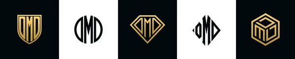 Początkowe Litery Logo Dmd Projektuje Pakiet Zestaw Ten Zawierał Tarczę — Wektor stockowy