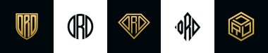 İlk harfler DRD logosu Bundle dizayn eder. Bu set Shield, Rounded, iki Diamond ve Hexgon stili içeriyordu.
