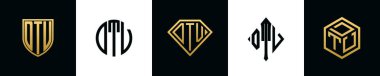 İlk harfler DTV logosu Bundle dizayn eder. Bu set Shield, Rounded, iki Diamond ve Hexgon stili içeriyordu.