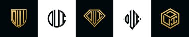 İlk harfler DUI logosu Bundle dizayn ediyor. Bu set Shield, Rounded, iki Diamond ve Hexgon stili içeriyordu.
