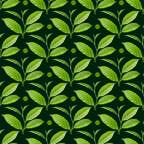 Camellia Leaf Dot Seamless Pattern Design — стоковый вектор