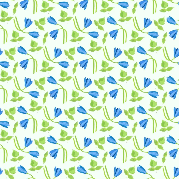 Snowdrop Flower Flower Seamless Pattern Design — 图库矢量图片