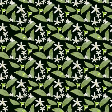 Yasemin Çiçeği, tomurcuk ve yapraksız Desen Tasarımı