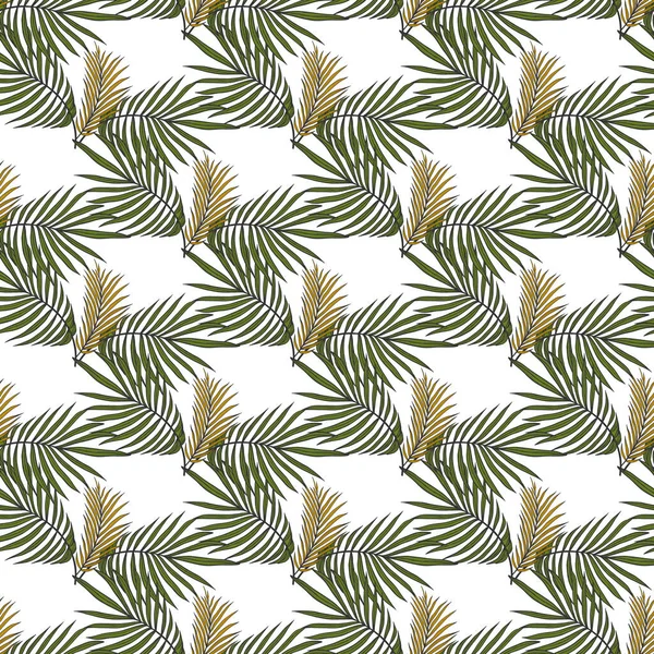 Tropical Leaf Coconut White Background Seamless Pattern Design — Stockový vektor