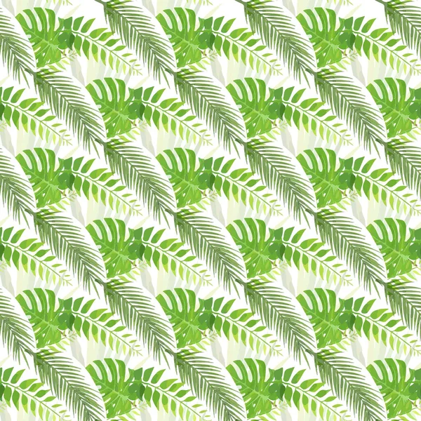 Tropical Monstera Seamless Pattern Design — Image vectorielle