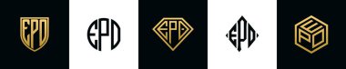 İlk harfler EPO logosu Bundle dizayn eder. Bu koleksiyon kalkan, yuvarlak, elmas, dikdörtgen ve altıgen stil logoyla birleştirilmiştir. Vektör şablonu