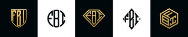FBI logosu ilk harfleri Bundle dizayn eder. Bu koleksiyon kalkan, yuvarlak, elmas, dikdörtgen ve altıgen stil logoyla birleştirilmiştir. Vektör şablonu