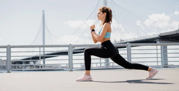 Zdraví Životní Styl Sebedůvěra Trenér Připravuje Maraton Dálku Fitness Kardio — Stock fotografie