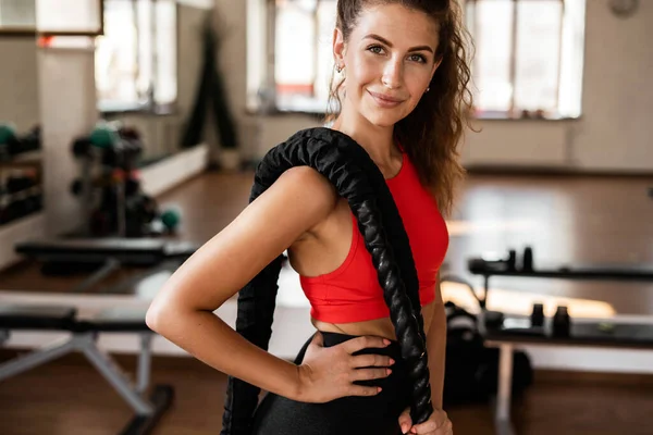 Sportkvinna Aktiv Fysisk Aktivitet Sport Pilates Hälsosam Livsstil Fitness Tränare — Stockfoto