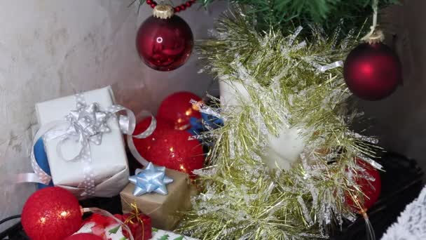 Noel Hediyesi Kutusu Yeni Yıl Kutlaması — Stok video