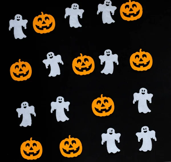 Halloween Halloweenachtergrond Zwart Geel — Stockfoto