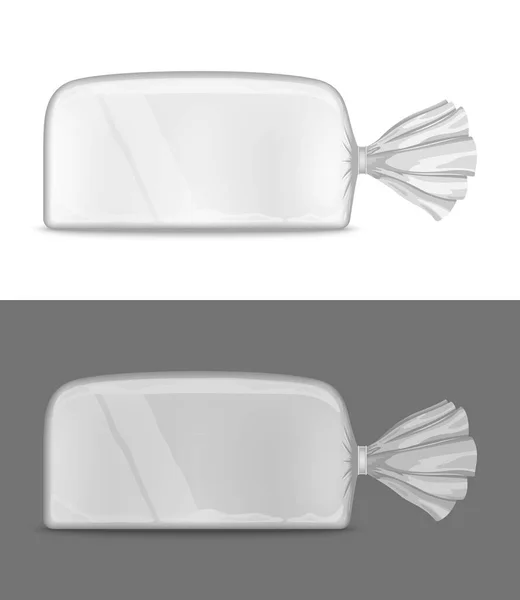 Vector Plastic Bag Packaging Mockup Plastic Bag Clip —  Vetores de Stock