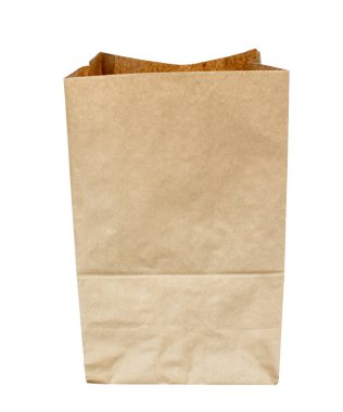 Kese kağıdından izole edilmiş. Çevre endişesi..