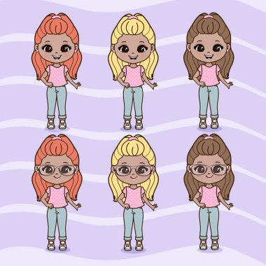 Şirin Küçük Kızlar Çizimi