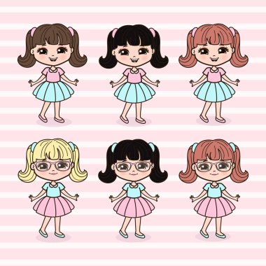 Şirin Küçük Kızlar Çizimi