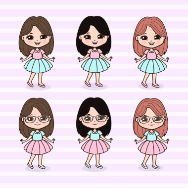 Şirin Küçük Kızlar Çizimi