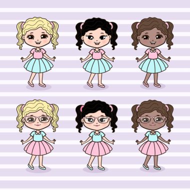 Şirin Küçük Kızlar Çizimi