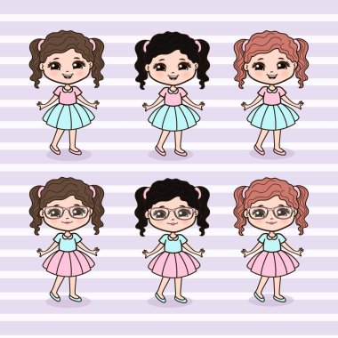 Şirin Küçük Kızlar Çizimi