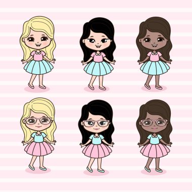 Şirin Küçük Kızlar Çizimi
