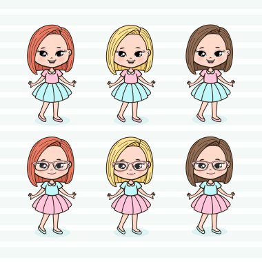 Şirin Küçük Kızlar Çizimi