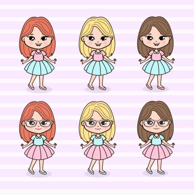Şirin Küçük Kızlar Çizimi