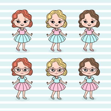 Şirin Küçük Kızlar Çizimi